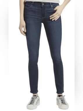 Paige Verdugo Ankle Jeans Size 31 Dark Wash Mid Rise Stretch Made In USA